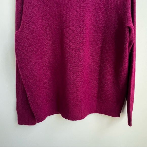 New LOFT Pointelle Fine Knit Long Sleeve Henley Pullover Sweater XL Feminine - Picture 12 of 12